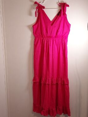 AQUA Hot PINK maxi Dress (XL)